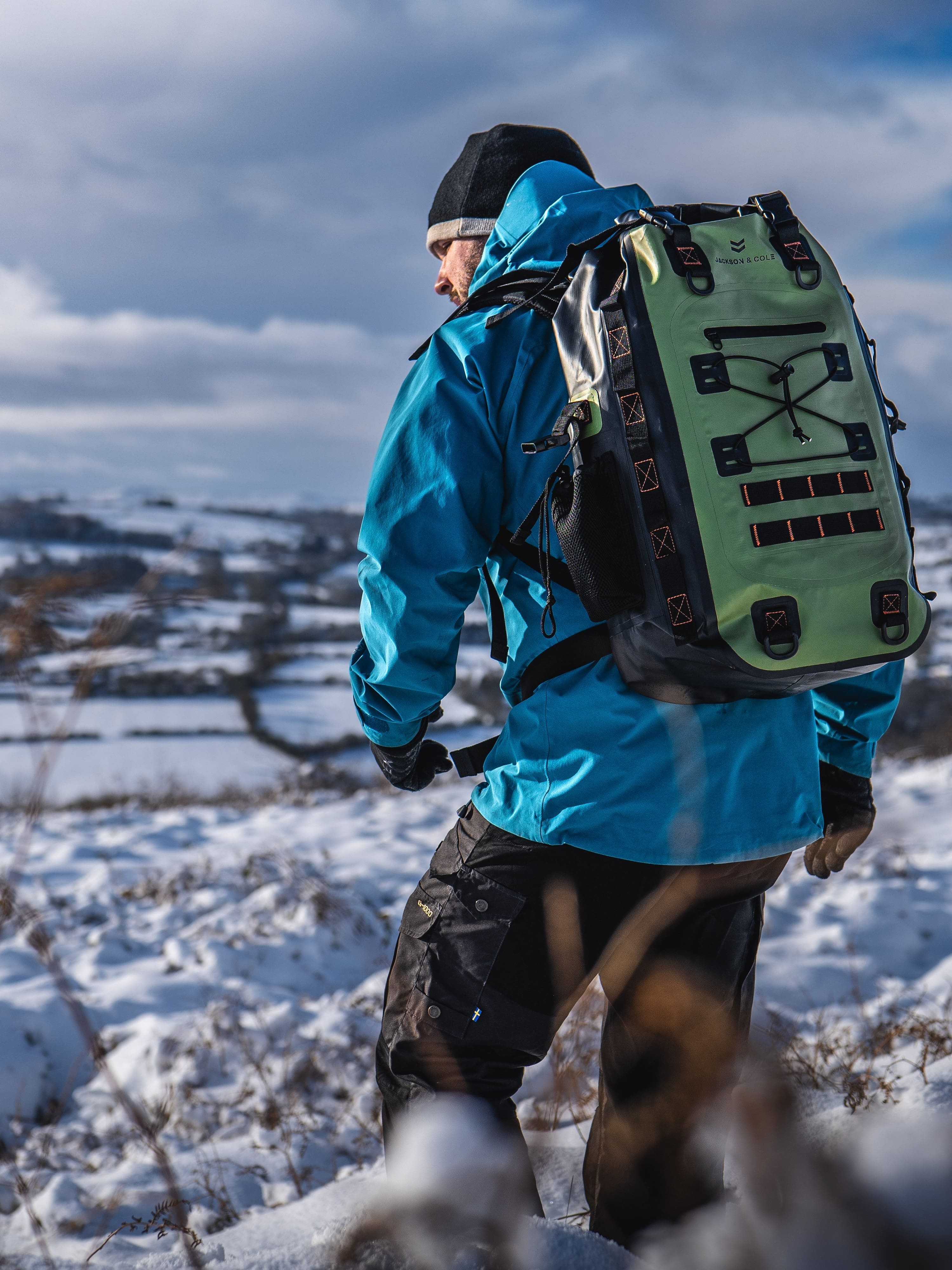 40L Waterproof Roll-Top Backpack – Caiman | Jackson & Cole UK