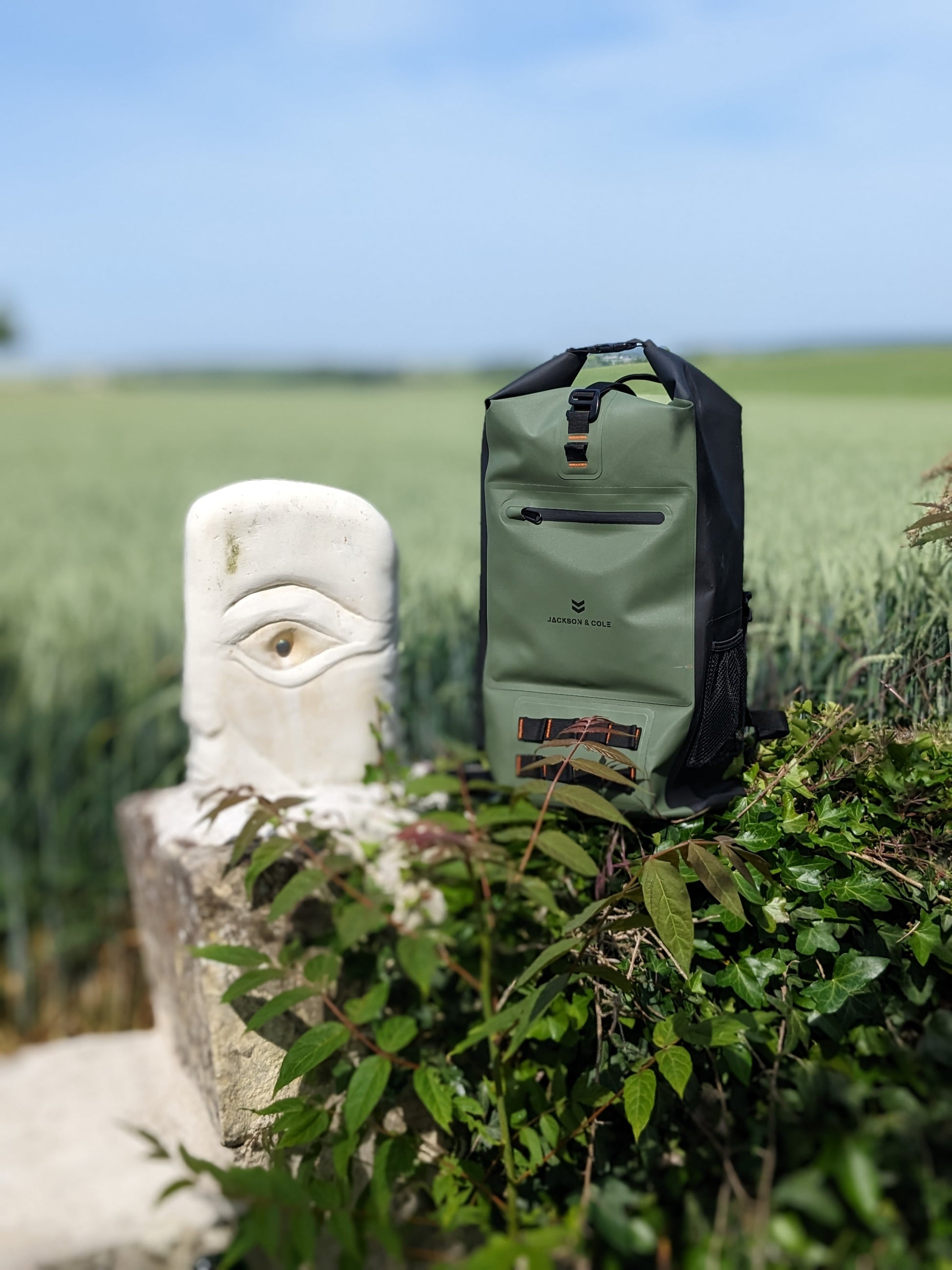 Ancona waterproof backpack at farm