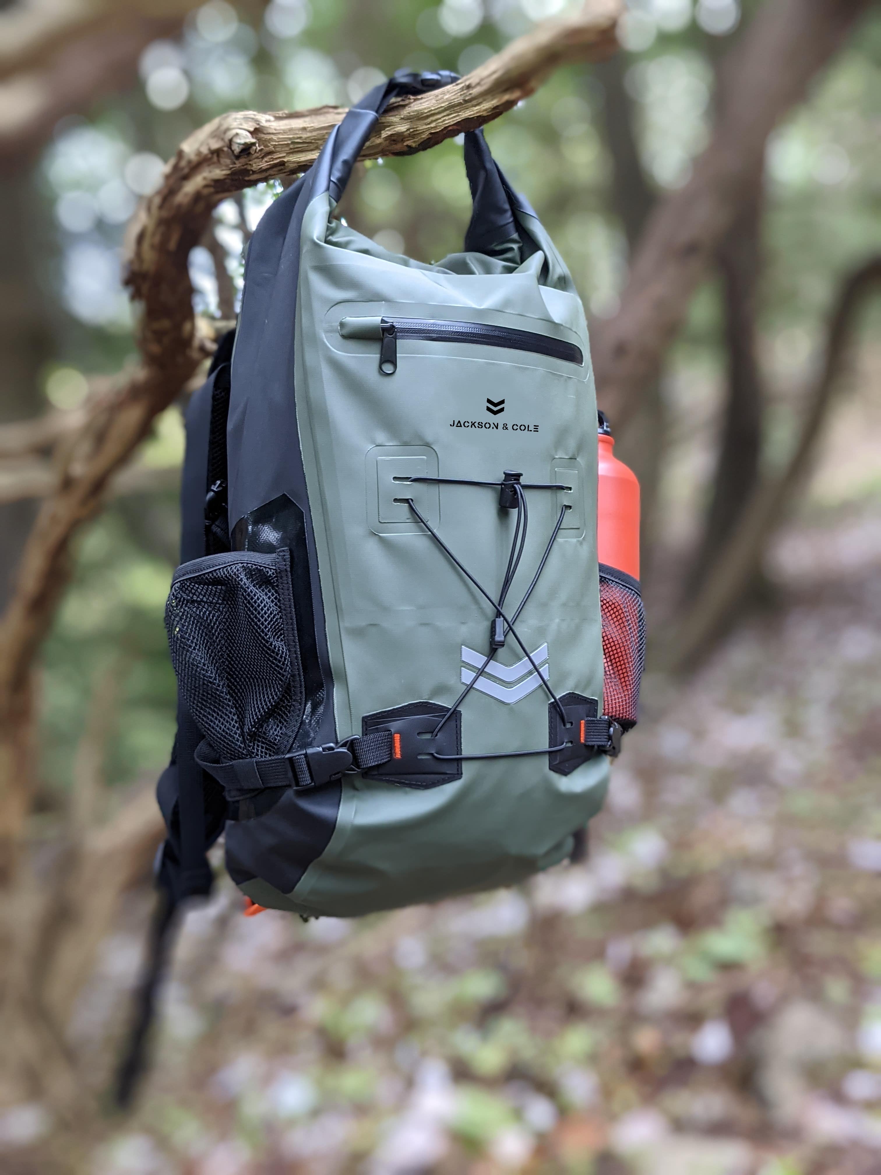 Dry bag hanging from tree
